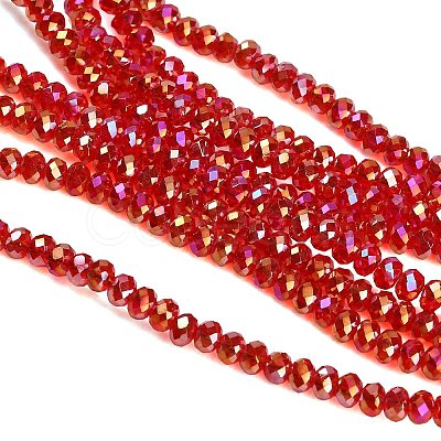 Electroplate Glass Beads Strands GL-CBAA615-02C-1