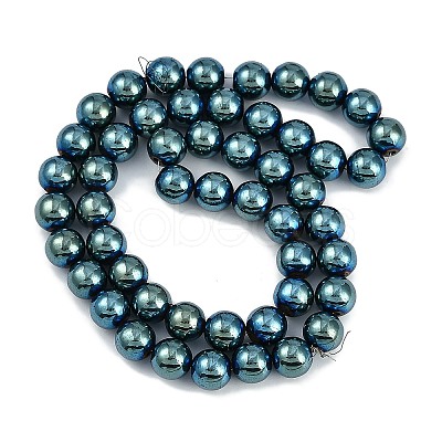 Electroplated Synthetic Magnetic Hematite Beads Strands G-G174-L01-01-1