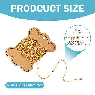 5M Brass Flat Oval Cable Chains CHC-TADJ0001-01G-1