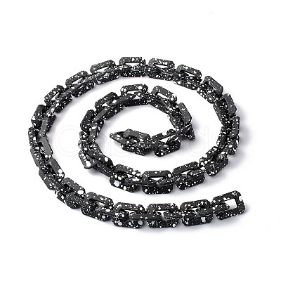 Spray Painted CCB Plastic Cable Chains AJEW-JB01046-02-1