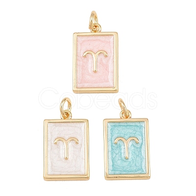 Brass Enamel Pendants KK-CBA62C2-01E-1