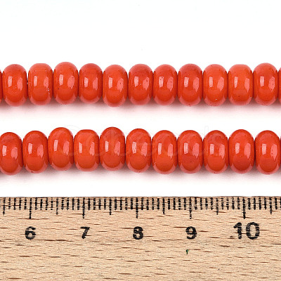Opaque Solid Color Glass Beads Strands X-GLAA-ZX008-8mm-18M-1