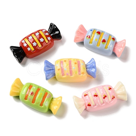 Opaque Resin Cabochons RESI-K043-30-1