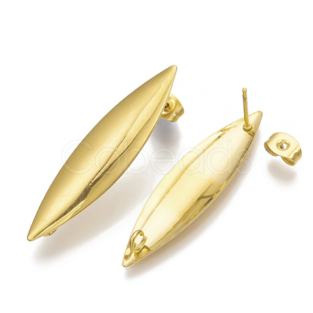 304 Stainless Steel Stud Earring Findings STAS-Q231-09G-1
