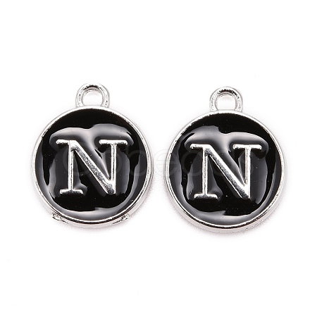 Platinum Plated Alloy Charms X-ENAM-S118-02N-P-1
