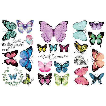 3 Sheets 3 Styles PVC Waterproof Decorative Stickers DIY-WH0404-004-1