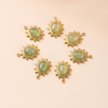 Bohemia Style Natural Green Aventurine Pendants BOHO-PW0001-060E-01-1