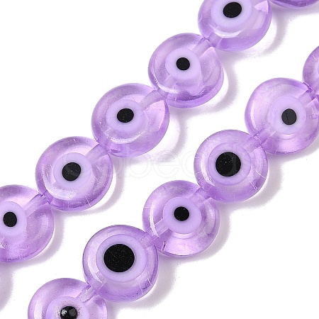Handmade Evil Eye Lampwork Beads Strands LAMP-G164-10C-02-1