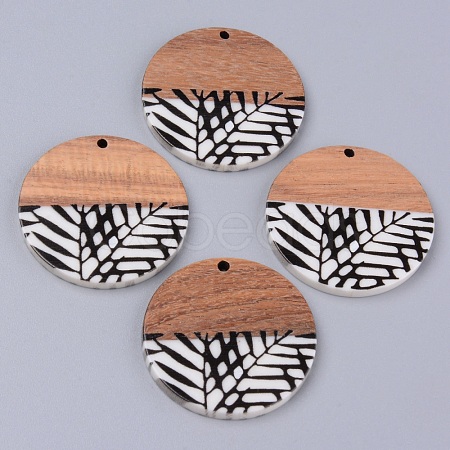 Resin & Walnut Wood Pendants RESI-R428-09-1