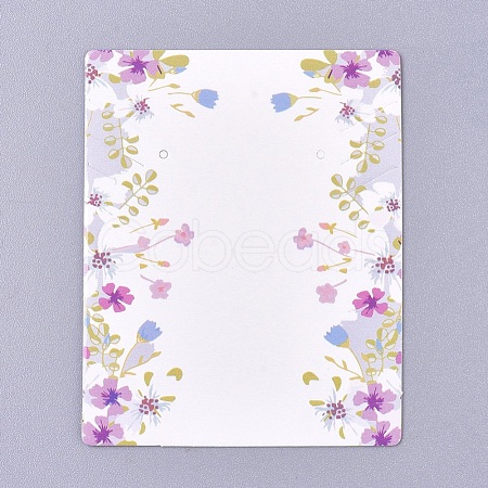 Floral Pattern Paper Jewelry Display Cards CDIS-E009-06A-1