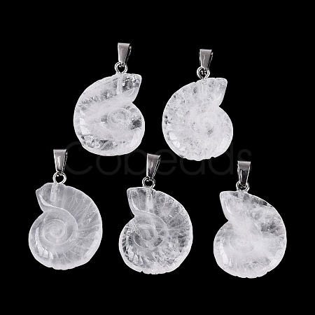 Natural Quartz Crystal Pendants G-Q601-45I-1