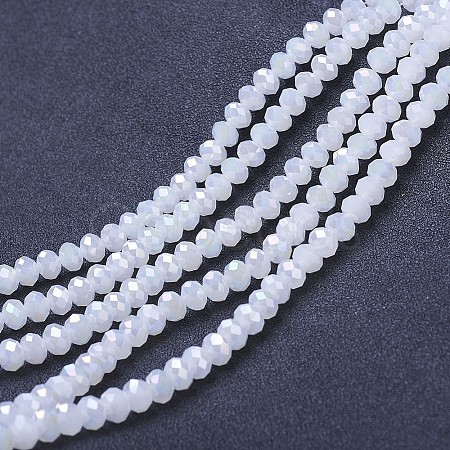 Electroplate Glass Beads Strands EGLA-A044-J4mm-B05-1