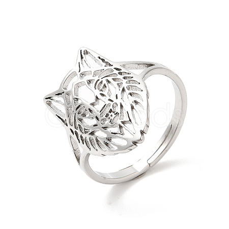 Non-Tarnish 304 Stainless Steel Finger Rings RJEW-L107-017P-1