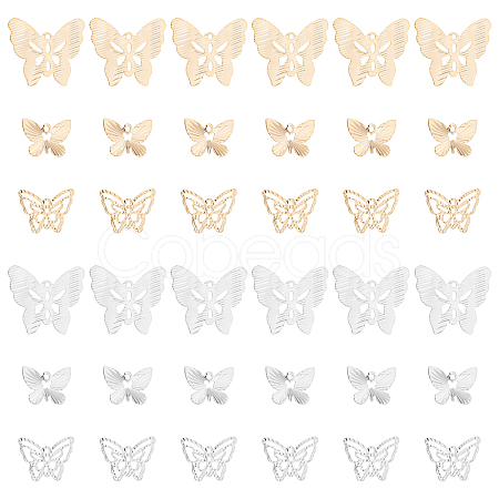 60Pcs 6 Style Brass Charms KK-FH0002-97-1