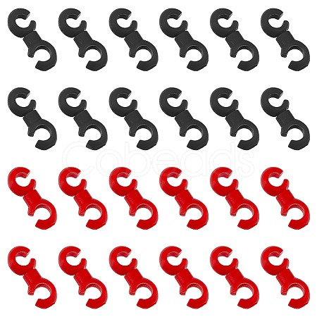 40Pcs 2 Colors Resin Bicycle Cable Buckles FIND-HY0002-91-1