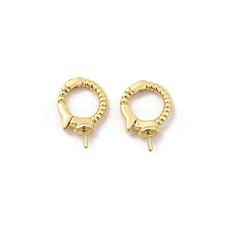 Brass Fold Over Clasps KK-I364-36G-1