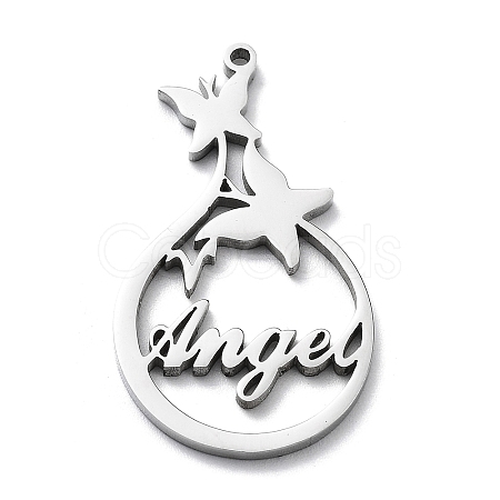 Non-Tarnish 304 Stainless Steel Pendants STAS-D036-15P-1