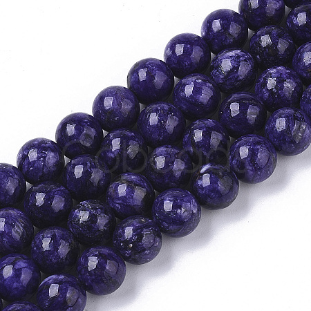 Natural Quartzite Jade Beads Strands G-S150-57-8mm-1-1