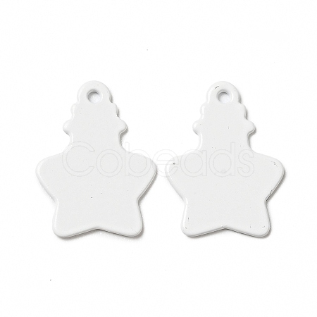 Spray Painted 201 Stainless Steel Pendants STAS-G304-02E-1