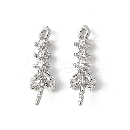 Brass Micro Pave Cubic Zirconia Peg Bails Charms KK-D324-25P-1