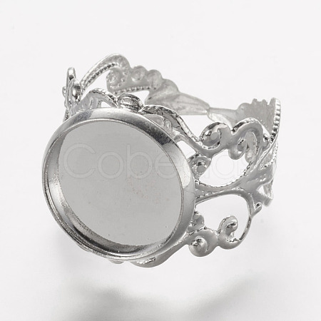 Cuff Brass Filigree Ring Setting X-KKC-G002-34S-1
