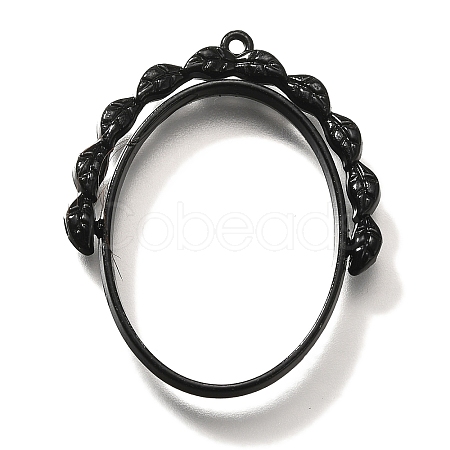 Rotatable Alloy Swivel Open Back Bezel Pendants PALLOY-I223-18EB-1