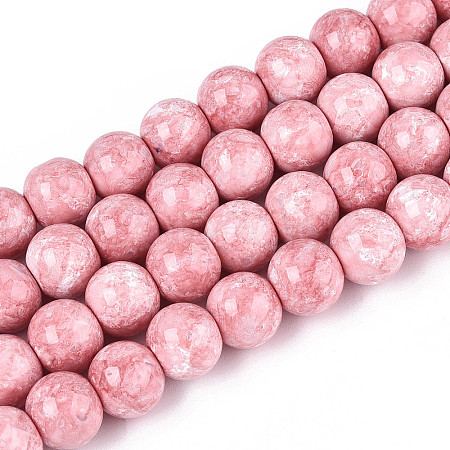 Baking Paint Glass Beads Strands DGLA-N016-10mm-02-1