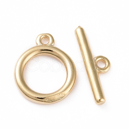 Eco-friendly Brass Toggle Clasps KK-D082-14G-1