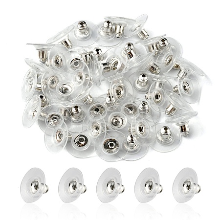 Brass Ear Nuts KK-YW0001-63S-1