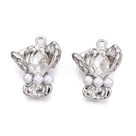 Rack Plating Alloy Rhinestone Pendants PALLOY-P303-09P-A-1