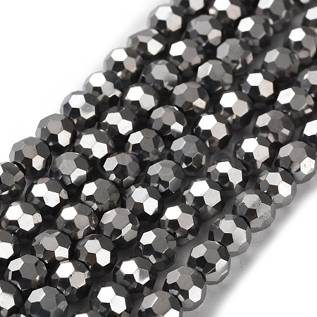 Electroplate Glass Bead Strands EGLA-R042-6mm-06-1