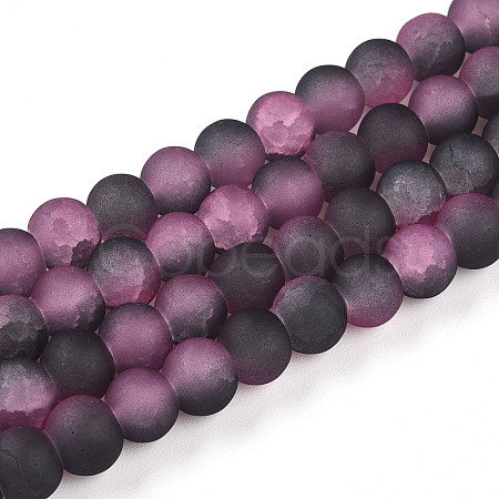 Crackle Glass Beads X1-GLAA-N009-6mm-09-1