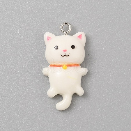 Opaque Resin Cat Pendants X1-CRES-TAC0010-07D-1