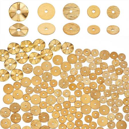500Pcs 5 Styles Alloy Wavy Spacer Beads KK-SZ0006-31-1