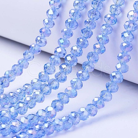 Electroplate Glass Beads Strands EGLA-A034-T2mm-B09-1