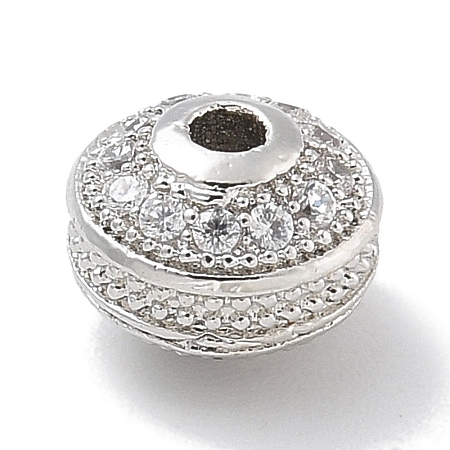 Rack Plating Brass Micro Pave Cubic Zirconia Beads KK-L224-032P-1