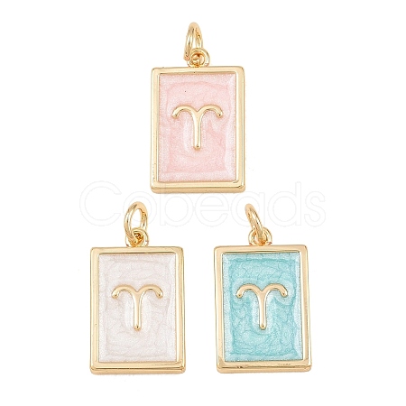 Brass Enamel Pendants KK-CBA62C2-01E-1