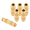 BENECREAT DOT Brass Push in Fitting, Dot Push in Union Connector, Raw(Unplated), 44.5~48x12.5mm, Hole: 6.5mm, 3.5mm inner diameter, 6pcs/box