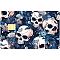 PVC Plastic Waterproof Card Stickers, Self-adhesion Card Skin for Bank Card Decor, Rectangle, Skull, 186.3x137.3mm