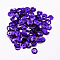 Plastic Paillette Beads, Semi-cupped Sequins Beads, Center Hole, Blue Violet, 10x0.5mm, Hole: 1mm