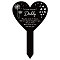 Acrylic Garden Stake, Ground Insert Decor, for Yard, Lawn, Garden Decoration, Heart with Memorial Words, Dandelion, 258x158mm