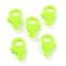 Plastic Lobster Claw Clasps, Heart, Green Yellow, 22.5x13x6.5mm, Hole: 3mm