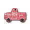 Printed Wood Pendants, Car, Hot Pink, 29x19x2mm, Hole: 1.6mm