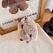 Cartoon Cute Capybara Plush Zipper Wallets with Clasps, Rosy Brown, 95x90mm