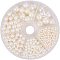 Imitation Pearl Acrylic Beads, Undrilled/No Hole, Matte Style, Round, Creamy White, 2.5~10mm