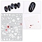 Halloween Paper Nail Art Stickers, Self-Adhesive Nail Design Art, for Nail Toenails Tips Decorations, Heart, 13x8cm