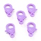 Plastic Lobster Claw Clasps, Heart, Lilac, 22.5x13x6.5mm, Hole: 3mm