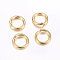 304 Stainless Steel Open Jump Rings, Real 24K Gold Plated, 18 Gauge, 10x1mm, Inner Diameter: 8mm