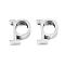 Non-Tarnish 304 Stainless Steel Pendants, Stainless Steel Color, Letter, Letter.P, 12x9x3mm, Hole: 1.8mm