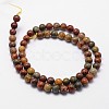 Natural Polychrome Jasper/Picasso Stone/Picasso Jasper Bead Strands X-G-D840-85-8mm-2